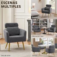 Butaca de Salón con Reposacabezas Ajustable 3 Posiciones Diseño Ergonómico Soporte Lumbar - details 16