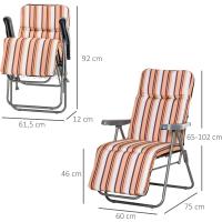 Sillas de Jardín Plegables de Acero Gravedad Cero Respaldar Ajustable en 5 Posiciones Reposapiés - details 11