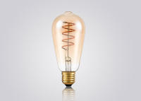 Bombilla LED Vintage Edison regulable ST64, Bombilla de filamento suave en espiral, ámbar cálido, 2300K, E27, 4W, 40W, 60W, tornillo de tungsteno - details 3