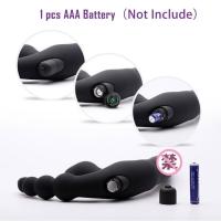 Consolador realista para el ano, vibrador con cuentas, tapón anal, masajeador de doble penetración, bragas vibratorias - details 3