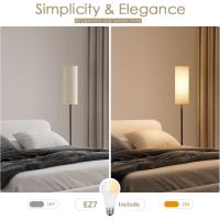Lámpara de pie LED, lámpara de pie regulable para sala de estar, lámpara de pie con temperatura de 3 colores, lámpara de lectura con pantalla de lino e interruptor de pie - details 2