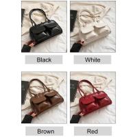 Bolso de mano de moda informal de cuero de PU vintage con diseño de doble bolsillo para mujer - details 25