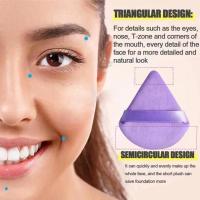 10/12 Uds. Base de felpa suave Trianular Wet Dry Poop Puff para cosméticos líquidos y individuales - details 1