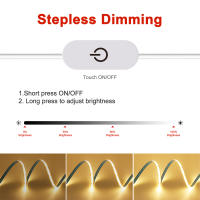 Tira de luces LED COB, atenuador táctil, cinta de diodo Flexible, 5V, USB, iluminación interior lineal, lámpara para habitación, bricolaje, TV, espejo, retroiluminación, decoración de pared - details 1