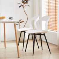 EGOONM-Juego de 4 sillas de comedor Escandinavia, muebles para comedor, silla de diseño nórdico, sillas creativas con respaldo para el hogar - details 0
