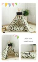 Carpa Para Mascotas Tepee Para Gatos Y Perros Casa De Perro Portátil Desmontable Lavable Con Almohada Y Tablero Para Pupusas Casa Para Gatos - details 9