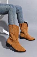 Botas Martin para mujer, otoño e invierno, nuevas botas a media pantorrilla, botas cortas de tacón grueso con punta puntiaguda bordada a la moda - details 5