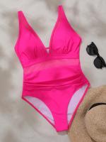 Bañador negro de una pieza para mujer, traje de baño de realce con Control de barriga, Tankini de una pieza - details 35