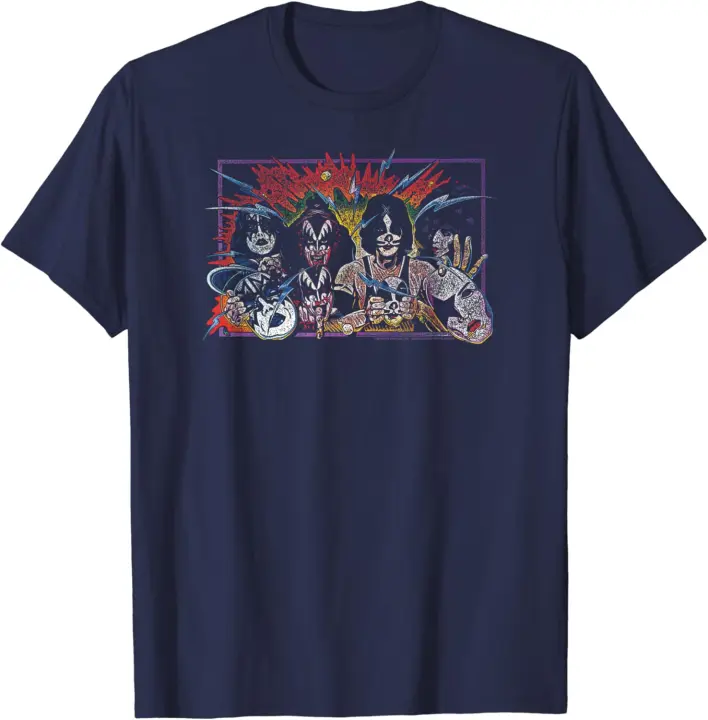 Camiseta para Hombres KISS Sin Máscara Moda - 1
