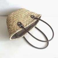 Artículos populares, bolsos de viaje de verano hechos a mano con hierba personalizada para mujer, bolso de vacaciones en la playa, bolso de mano con asa de Pu - details 9