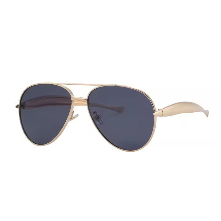 Gafas de sol de piloto con patas de espejo de metal para mujer, nuevas y a la moda, resistentes al sol, para hombre, 2025 - 1