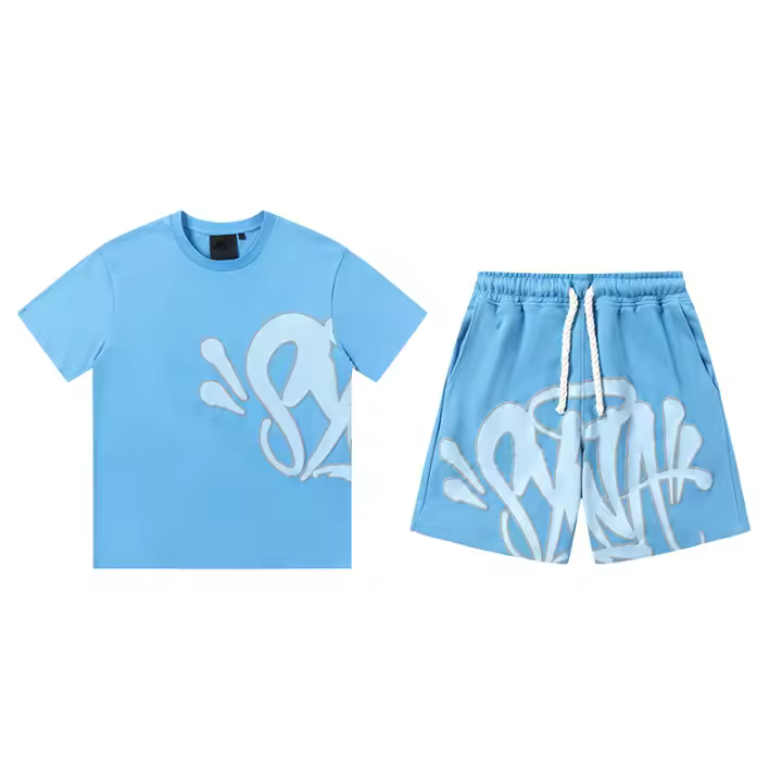 Syna World Drill Summer Shorts Chándal Conjunto de camiseta para hombre Gris - 1