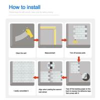 Pegatinas de pared de azulejos autoadhesivas impermeables, papel tapiz antiincrustante a prueba de humedad, calcomanía de pared resistente al calor DIY - details 14