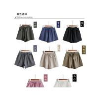 Pantalones de Lino de Verano de Cintura Alta Shorts de Moda Deportiva para Mujeres - details 7