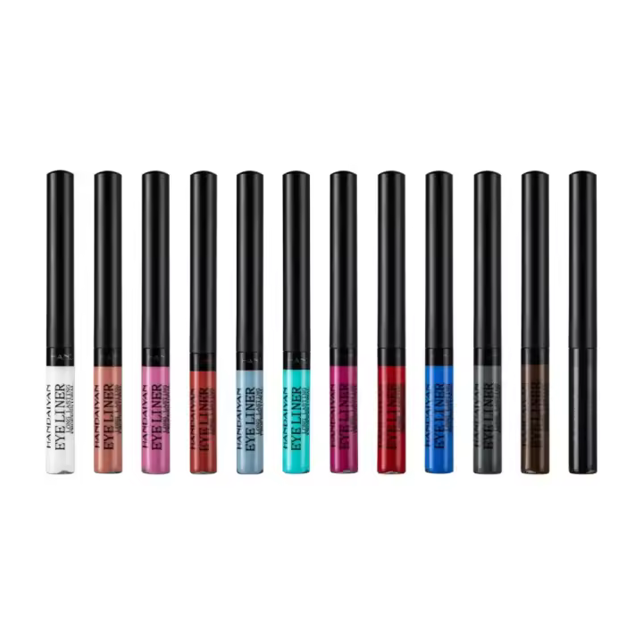 HANDAIYAN Juego de delineador de ojos líquido mate de 12 colores, delineador de ojos colorido intenso metálico resistente al agua, larga duración, punta ultrafina a prueba de manchas - 1