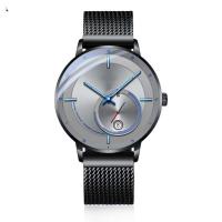 WOKAI de lujo premium Malla de acero inoxidable con reloj de calendario de moda ultrafino Reloj luminoso impermeable para deportes de ocio para hombres - details 5
