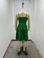 Mini vestido sin mangas combinado con chaleco tipo camiseta de verano para mujer, falda corta líquida para acampar - details 3