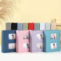 Álbum de fotos con cubierta de lino, 200 piezas, tipo Interleaf, 6 pulgadas, libro de fotos, almacenamiento de fotos, álbum de recortes grande - details 2