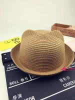 Gorra para niños, decoración de orejas para niños de verano, sombrero de Panamá ppy para niño sólido - details 15
