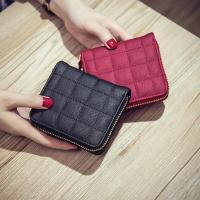 Cartera Corta para Mujer de Cuero PU Estilo Plaid con Hilo Cartera Pequeña con Cierre de Cremallera Bolsa para Tarjetas y Monedero Elegante - details 9