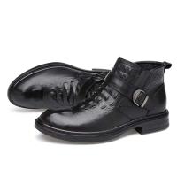 2025 Productos innovadores Botas de cuero estilo motocicleta Zapatos formales para hombres - details 7