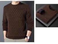 Suéter informal para hombre, Jersey de punto grueso, suéter de moda para hombre, Top cálido de otoño e invierno 4XL - details 16
