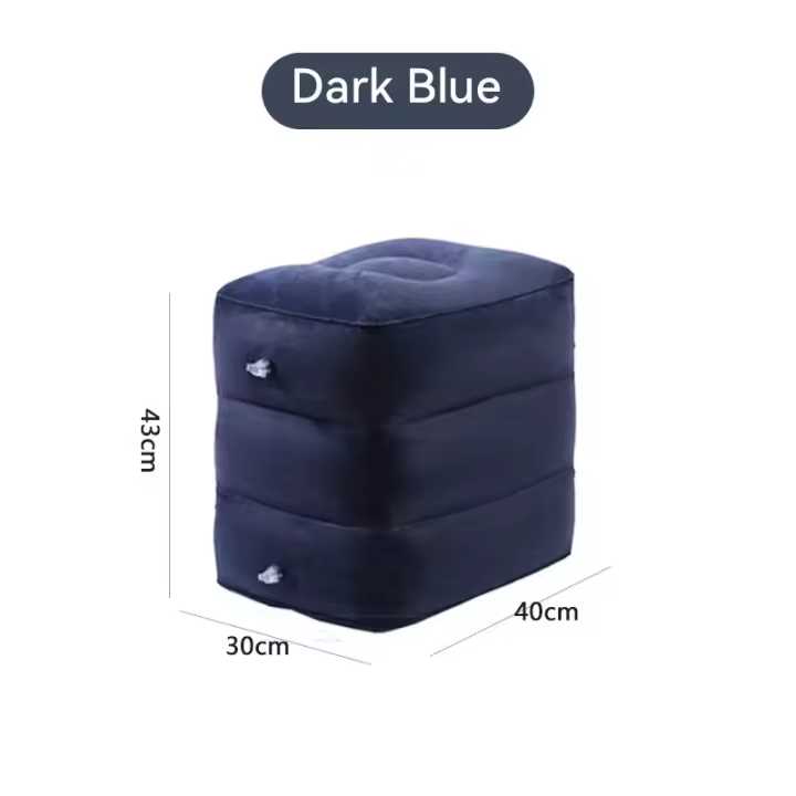 Cojín Inflable de Viaje Taburete de Pie Ajustable de Tres Capas Almohada de Cama y Almohadilla - 1