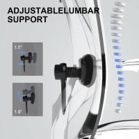 Silla de Oficina ergonómica, Silla giratoria de Malla Transpirable, con Ruedas silenciosas Antideslizantes, Soporte Lumbar Ajustable, reposacabezas y reposabrazos, Carga máxima 150 kg - details 4