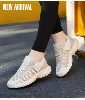 Zapatillas de deporte de moda de las mujeres ahuecadas hacia afuera ultra ligeras grandes de malla transpirable zapatos casuales de los zapatos de las mujeres - details 2