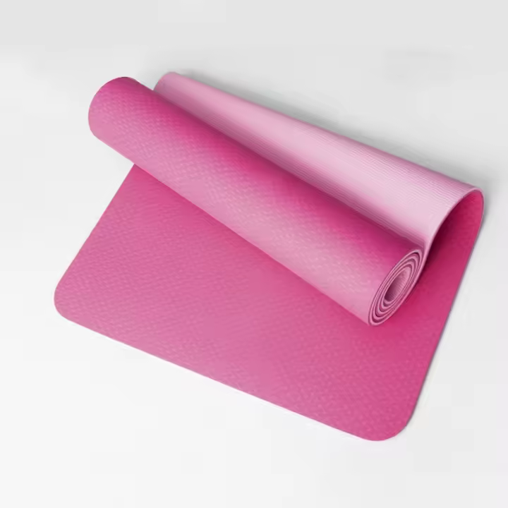 Estera de yoga TPE línea de posición corporal monocromática bicolor 6/8 mm estera de cuerda de saltar estera de fitness engrosada y ensanchada - 1