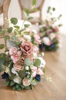 Arreglo de flores artificiales independiente para boda, arco de pasillo, mesa de entrada de bienvenida, centros de mesa, decoración Floral, Juego de 2 - details 1