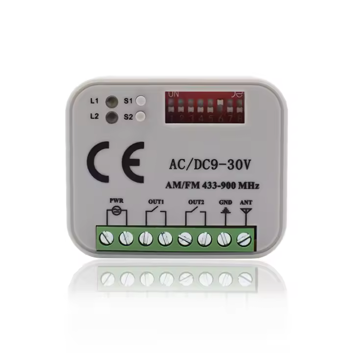 Receptor Universal para Puerta de Garaje Control Remoto Eléctrico 2 Canales Relay 300-868MHz RX MULTI AC DC 9-30V Herramienta de Mejoría del Hogar - 1
