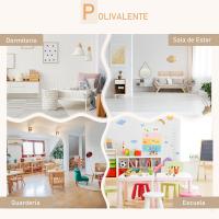 Sala de Juego Dormitorio de Niños 56x56x50 cm s 28x25x46 cm Natural Blanco - details 5
