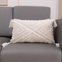 ANUMEI-funda de cojín bohemia de 45x45cm, 30x50cm, Beige, decorativa, cuadrada, de macramé - details 22