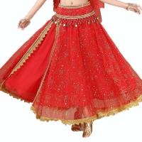 Disfraz árabe de Halloween para mujer, traje de danza del vientre, traje de baile para escenario, falda larga de práctica india para adultos - details 3