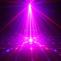 Proyector de Patrones de Láser ESHINY Mini Rojo Azul para Baile Disco Fiesta de Navidad Escenario DJ Luz de Ambiente T24D4 - details 11