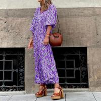 Vestido estampado de manga corta para mujer, verano - details 4