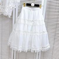 Conjunto de Vestido y Traje para Mujer de Dos Piezas Top Blanco, Falda Plisada, Abrigo de Encaje Bordado Moda de Verano 2025 - details 19