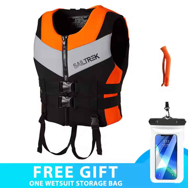 Chaleco salvavidas para adultos, Kayak, Wakeboard, lancha de rescate, Jet Ski, deportes acuáticos, natación, rescate a la deriva, neopreno - 1
