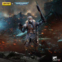 JOYTOY 1/18 Figura de acción 40K Astra Militarum 
 Death Korps of Krieg Veteran Squad Sargento Reedición Colección de anime Modelo militar - details 3