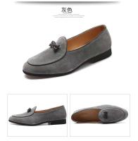 Zapatos casuales de hombre de cuero moca de moda plana patentada - details 7