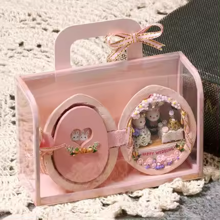 Casa de muñecas en miniatura para niños, muebles de madera, regalo de Navidad y Año Nuevo, R006 - 1