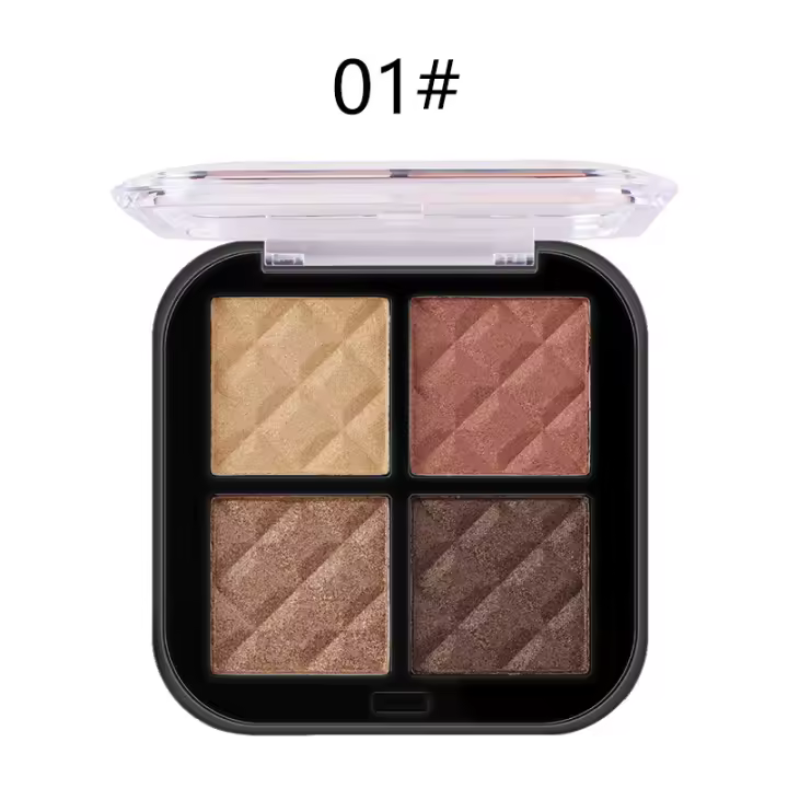 Paleta de Sombras de Ojos de Luz Suave y Brillante Bsimone de Cuatro Colores - 1