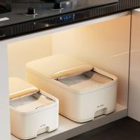 Con cubierta deslizante, caja de almacenamiento de arroz de 5/10kg, a prueba de insectos, a prueba de humedad, contenedor de alimentos de grano, tarro sellado de gran capacidad - details 4