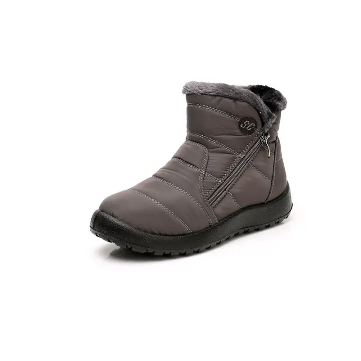 Botas de nieve lona engrosada madre zapatos de algodón botas cortas botas de algodón antideslizantes - 1