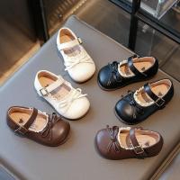 Zapatos de cuero para niños, nuevos zapatos planos para niñas de primavera y otoño con lazo, zapatos informales versátiles de moda de princesa para niños, suela blanda - details 4