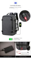 Mochila de Viaje USB 40L Expandible Resistente al Agua, Aprobada para Vuelos, Mochila Duradera para Hombres 17 Pulgadas - details 7