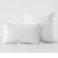 Bonenjoy 1 funda de cojín con borlas, funda de almohada de terciopelo, fundas de almohada de color sólido para decoración de sofá/cama/coche, 30x50/45x45/50x50 - details 16