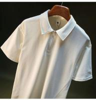 Polo de verano para hombre, camisa informal holgada de manga corta, cremallera de cuello medio, diseño de cárdigan, transpirable, 2025 - details 8