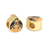 Pulseras de Brass Dorado Mate 4PCS Grande Agujero Abalorios para Hacer Joyas DIY - details 19
